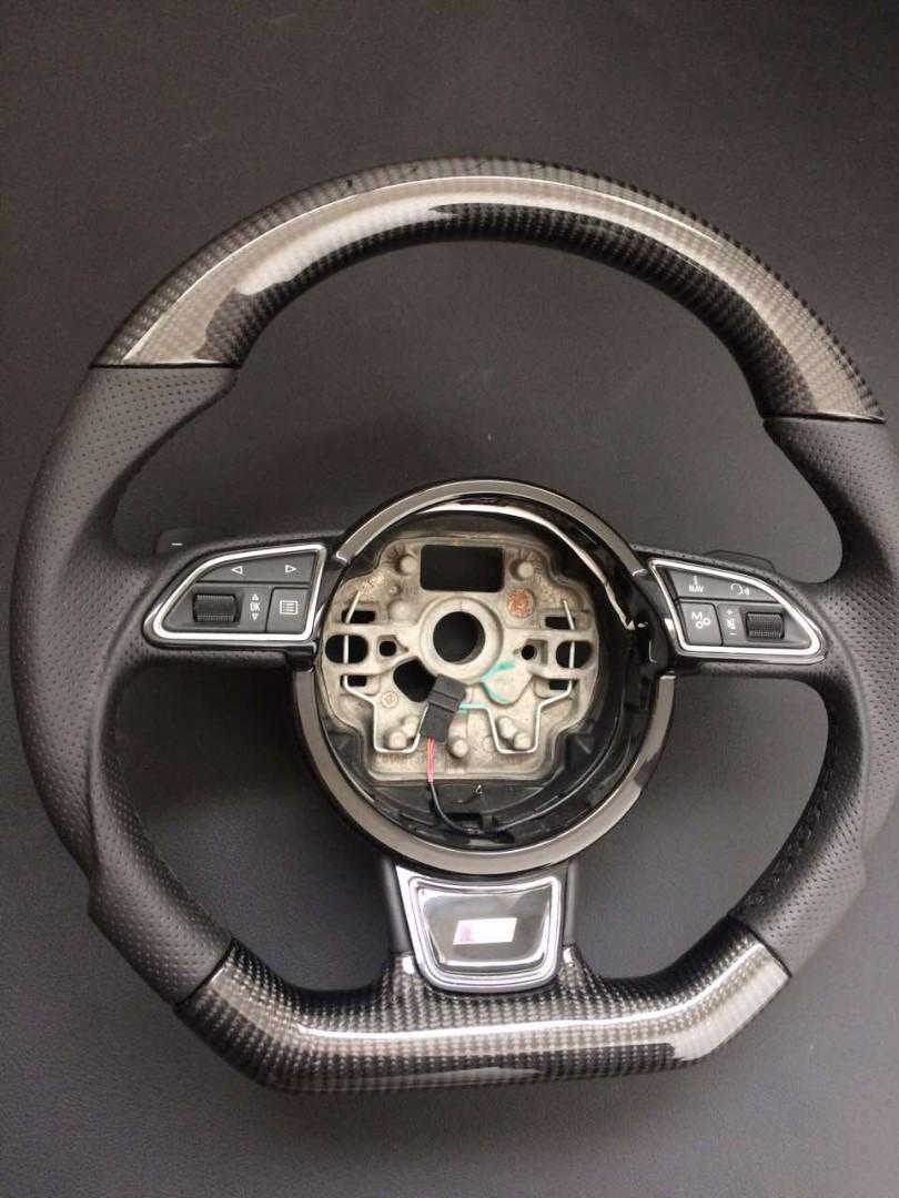 Audi RS6 RS4 RS5 RS7 SQ5 S4 S5 Steering Wheel Carbon Leather - Custom Class