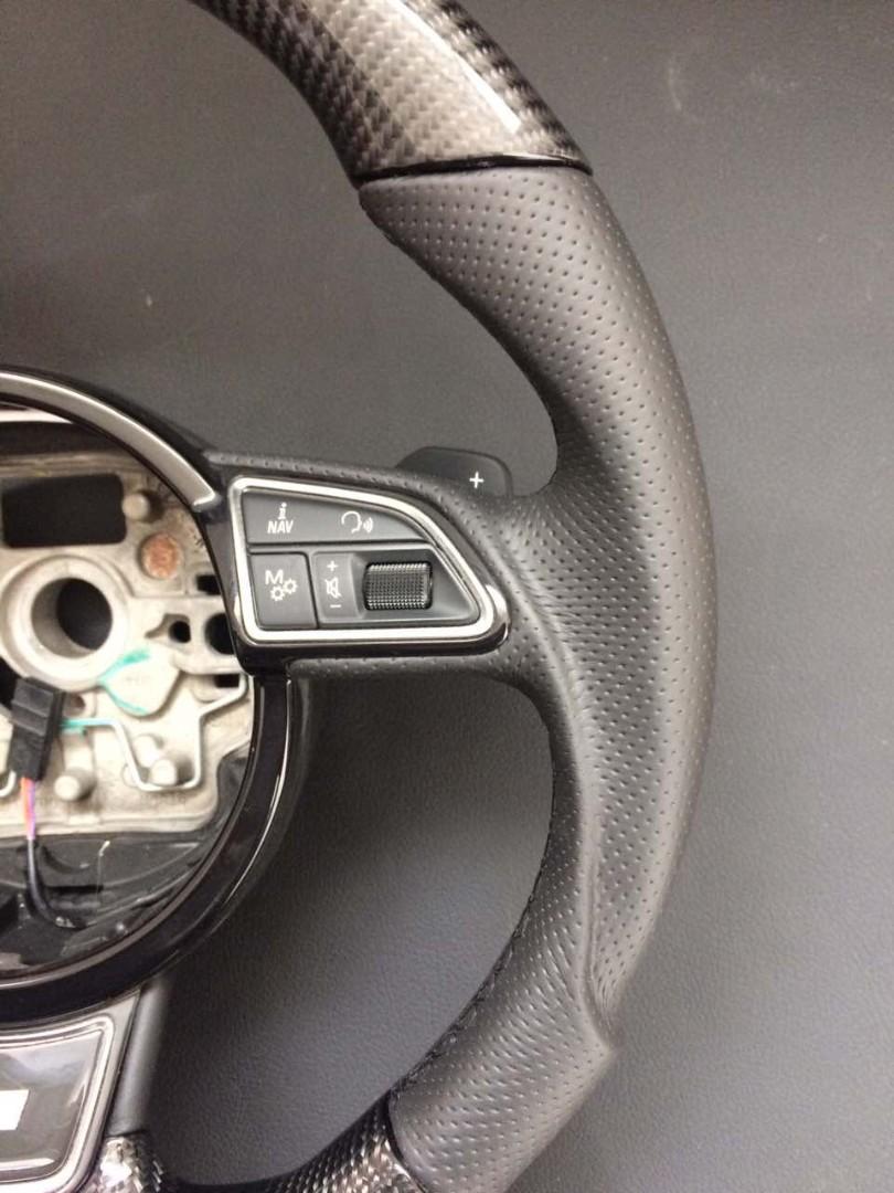 Audi RS6 RS4 RS5 RS7 SQ5 S4 S5 Steering Wheel Carbon Leather - Custom Class