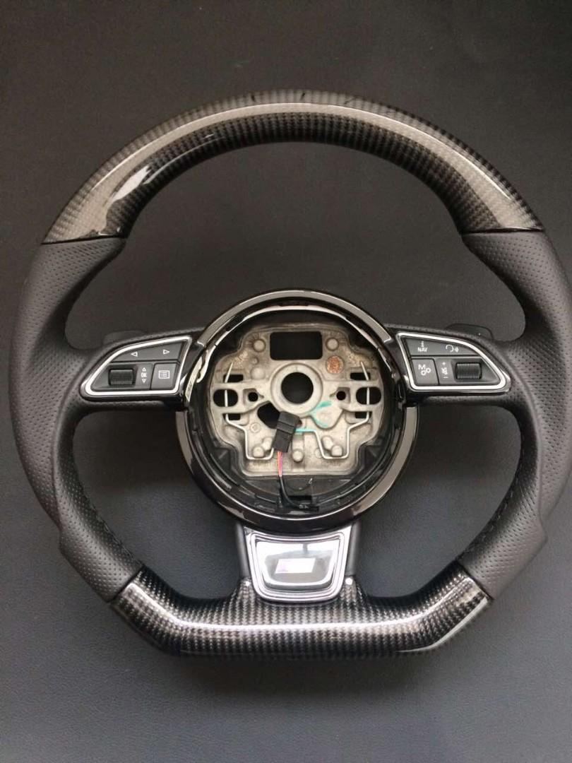 Audi RS6 RS4 RS5 RS7 SQ5 S4 S5 Steering Wheel Carbon Leather - Custom Class