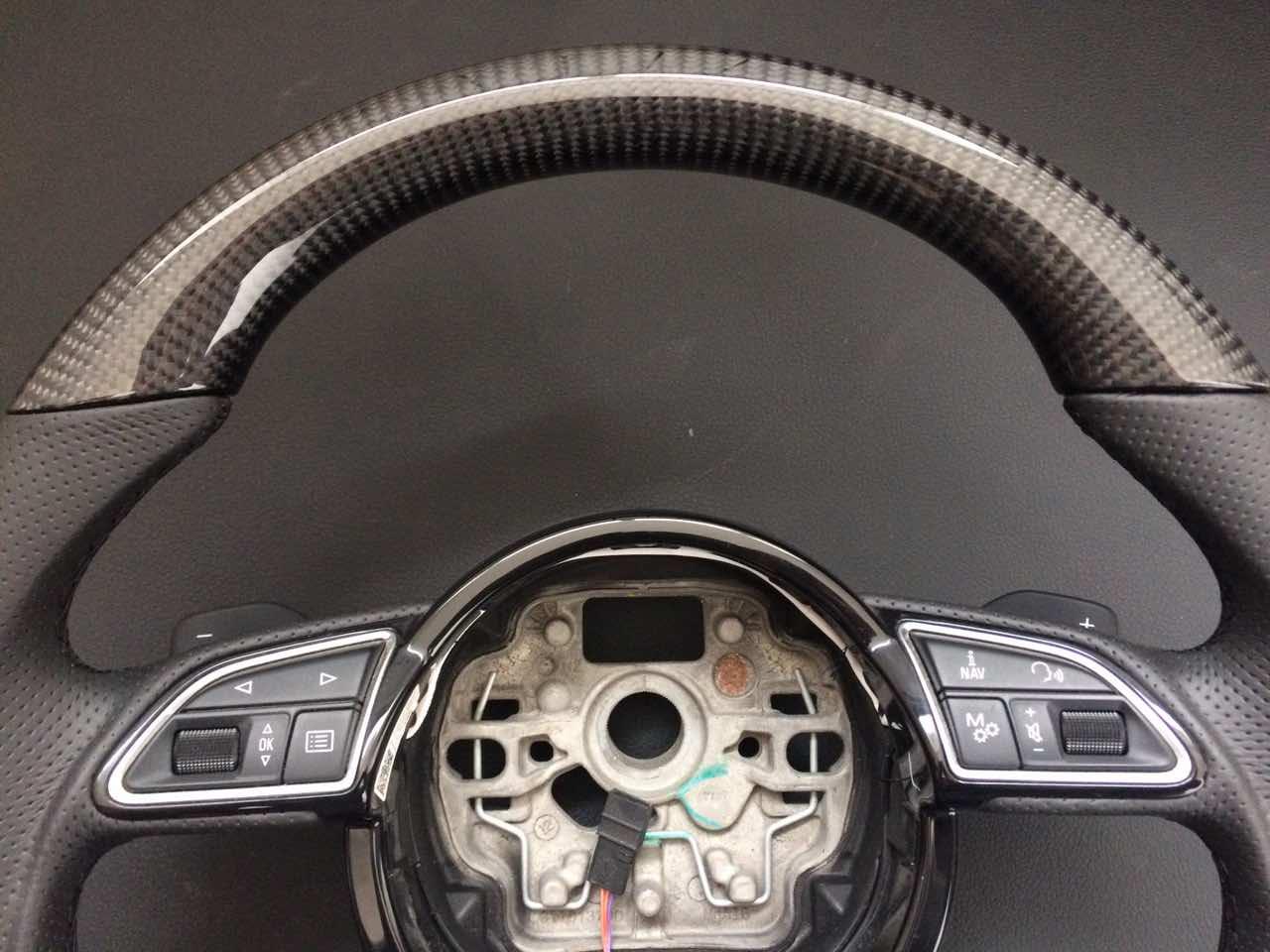 Audi RS6 RS4 RS5 RS7 SQ5 S4 S5 Steering Wheel Carbon Leather - Custom Class