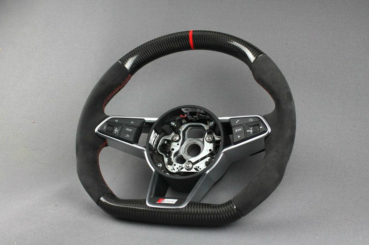 Audi TT RS R8 2015+ S Line Steering Wheel Carbon Alcantara - Custom Class