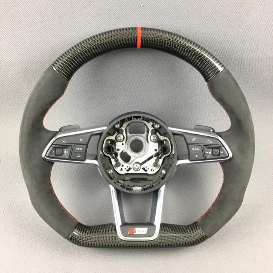 Audi TT RS R8 2015+ S Line Steering Wheel Carbon Alcantara - Custom Class