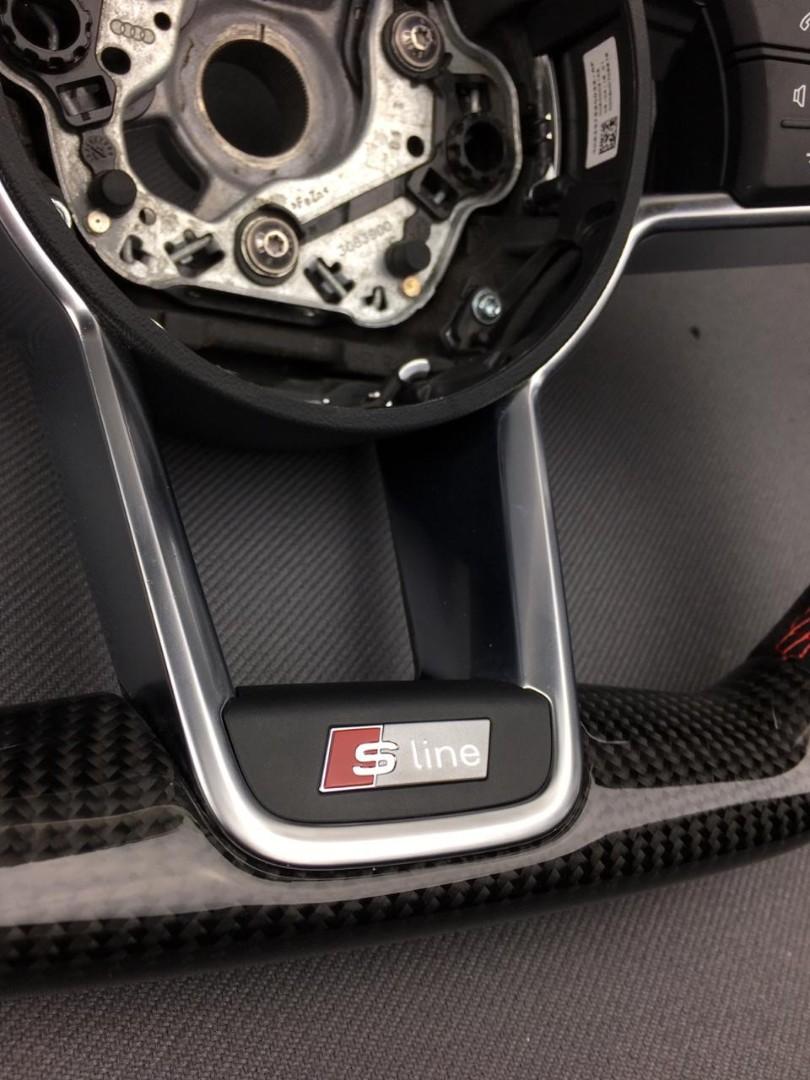 Audi TT RS R8 2015+ S Line Steering Wheel Carbon Alcantara - Custom Class
