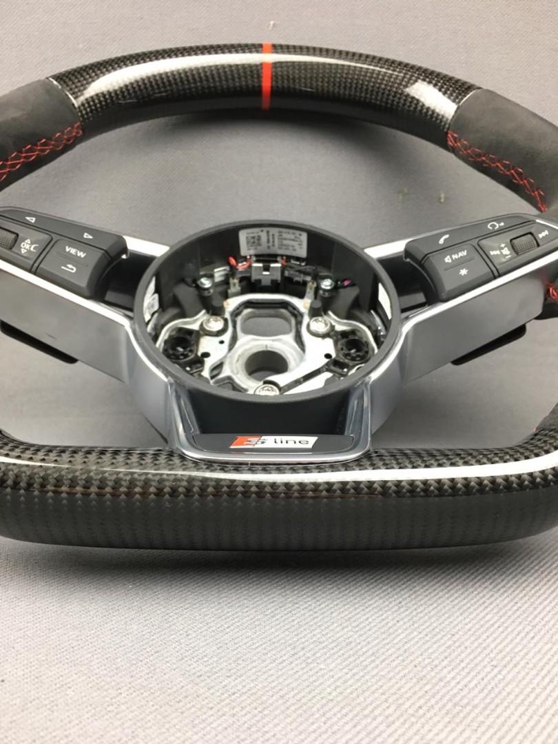 Audi TT RS R8 2015+ S Line Steering Wheel Carbon Alcantara - Custom Class