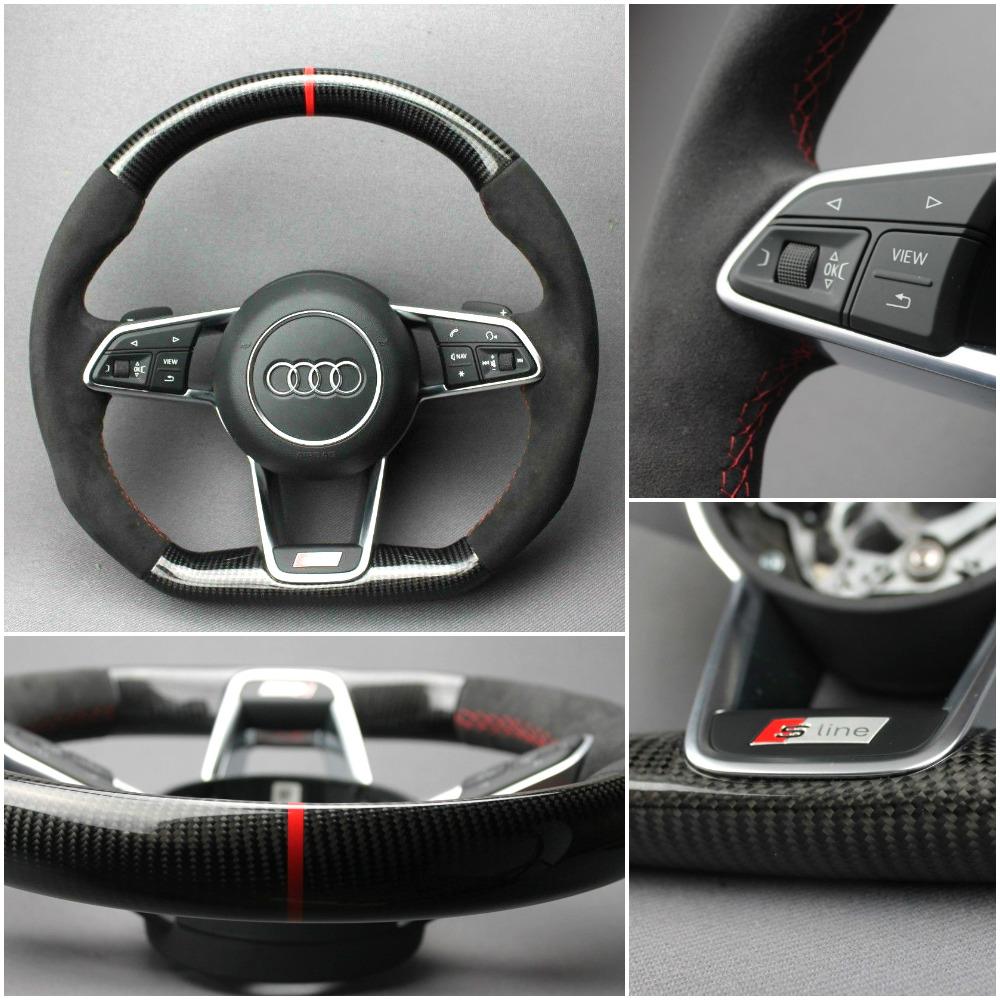Audi TT RS R8 2015+ S Line Steering Wheel Carbon Alcantara - Custom Class