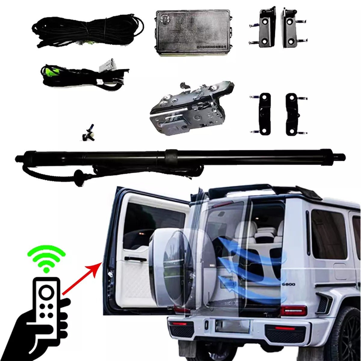 Automatic rear door closing/opening with remote control for Mercedes-Benz W463A W464 G Wagon G63 G500 from Custom Class.