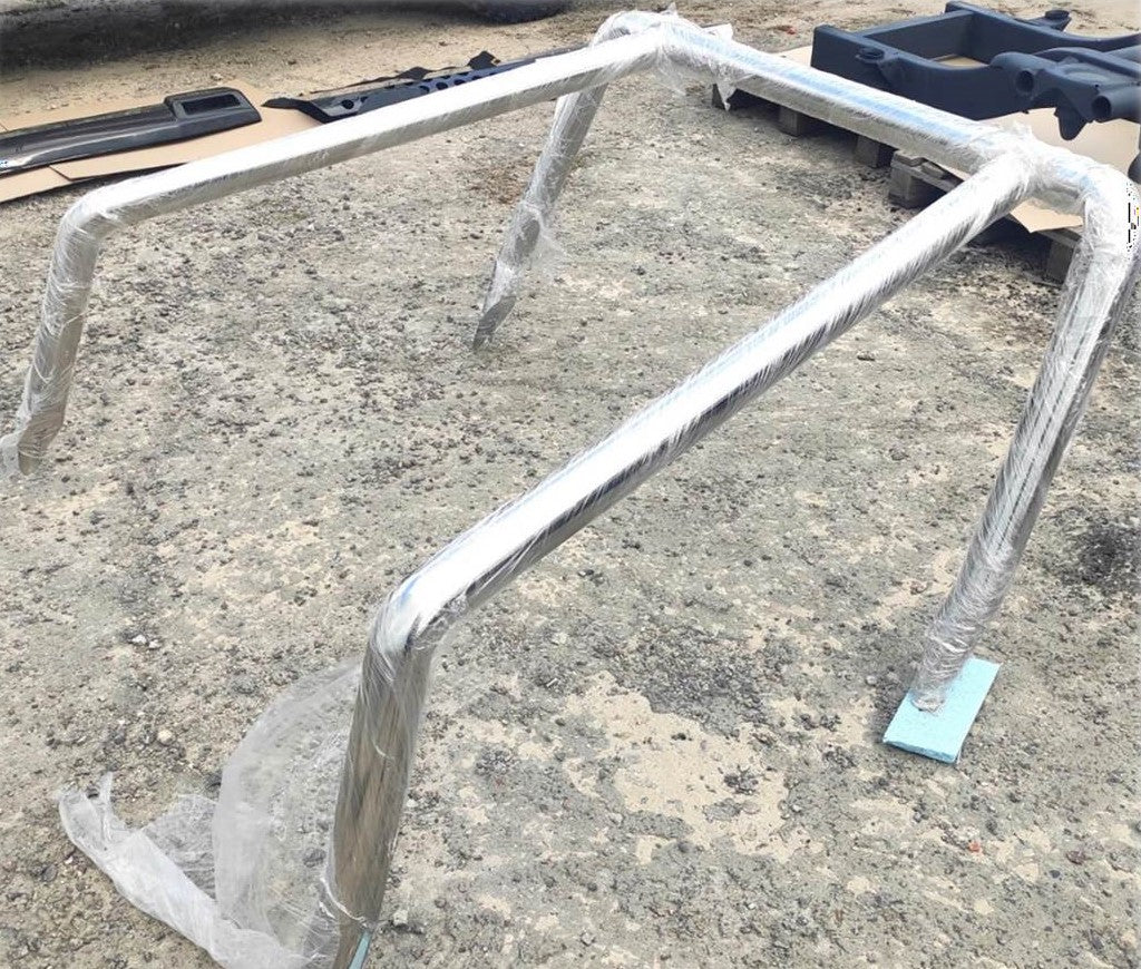 Back upper arch of polished stainless steel for Mercedes-Benz W463 6x6 G-Class from Custom Class, offering durable and sleek styling.