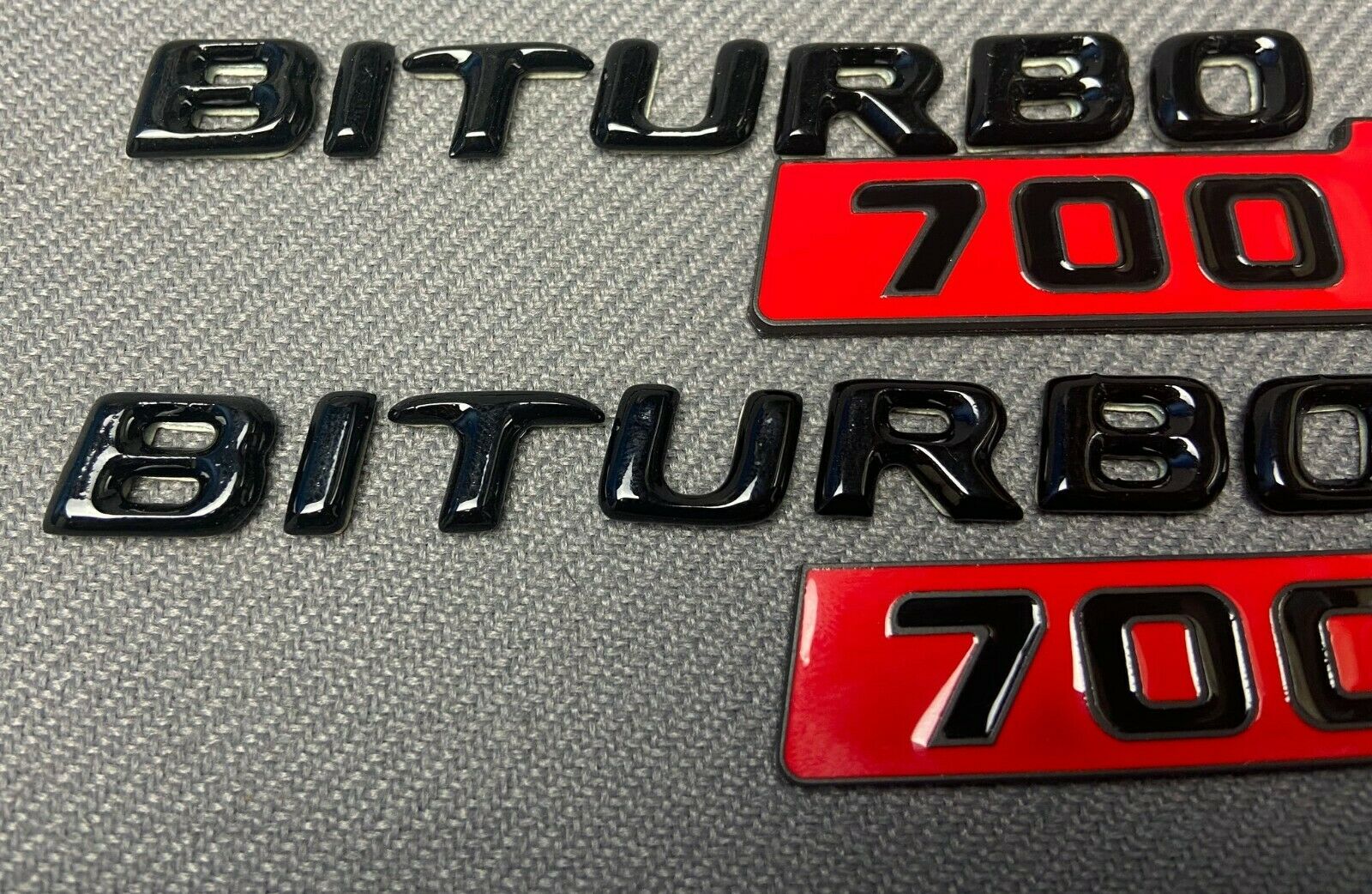 Biturbo 700 Metallic Emblem Logo Badges 16 pcs Set for Mercedes W463 W463A G-Wagon