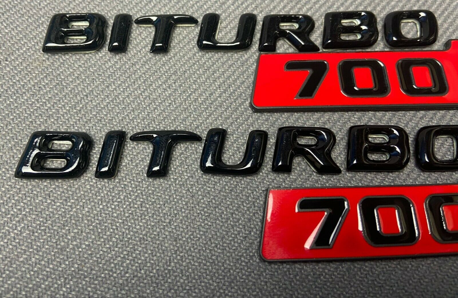 Biturbo 700 Metal Emblem Logo Badges Set for Mercedes W463 W463A W465 G-Wagon - Custom Class