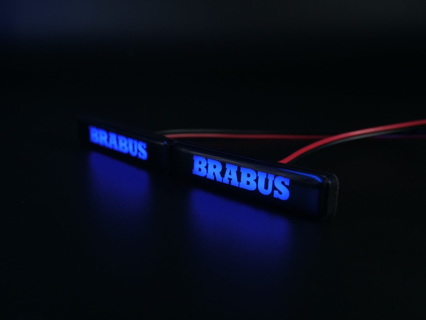 Blue Brabus LED emblem for fender inserts Brabus Widestar body kit Mercedes W463A - Custom Class