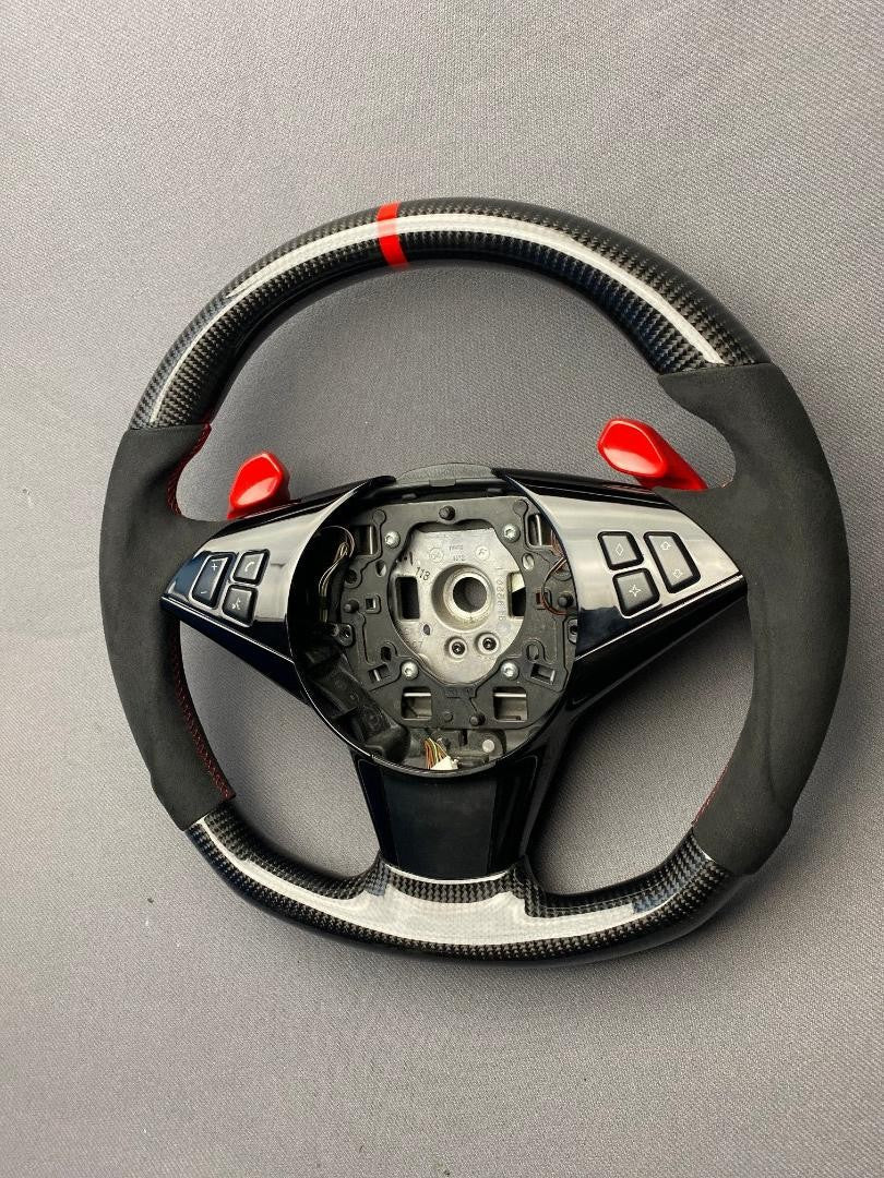 BMW E60 E63 E61 Steering Wheel Carbon Alcantara - Custom Class