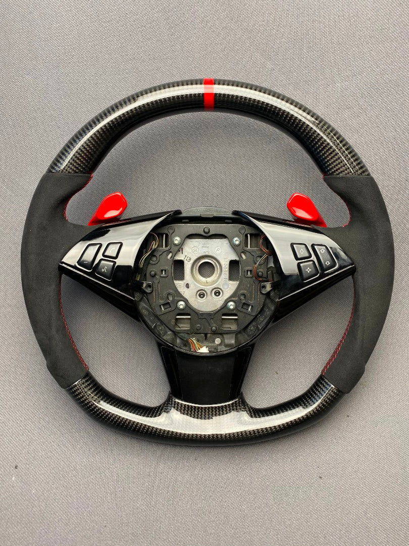 BMW E60 E63 E61 Steering Wheel Carbon Alcantara - Custom Class