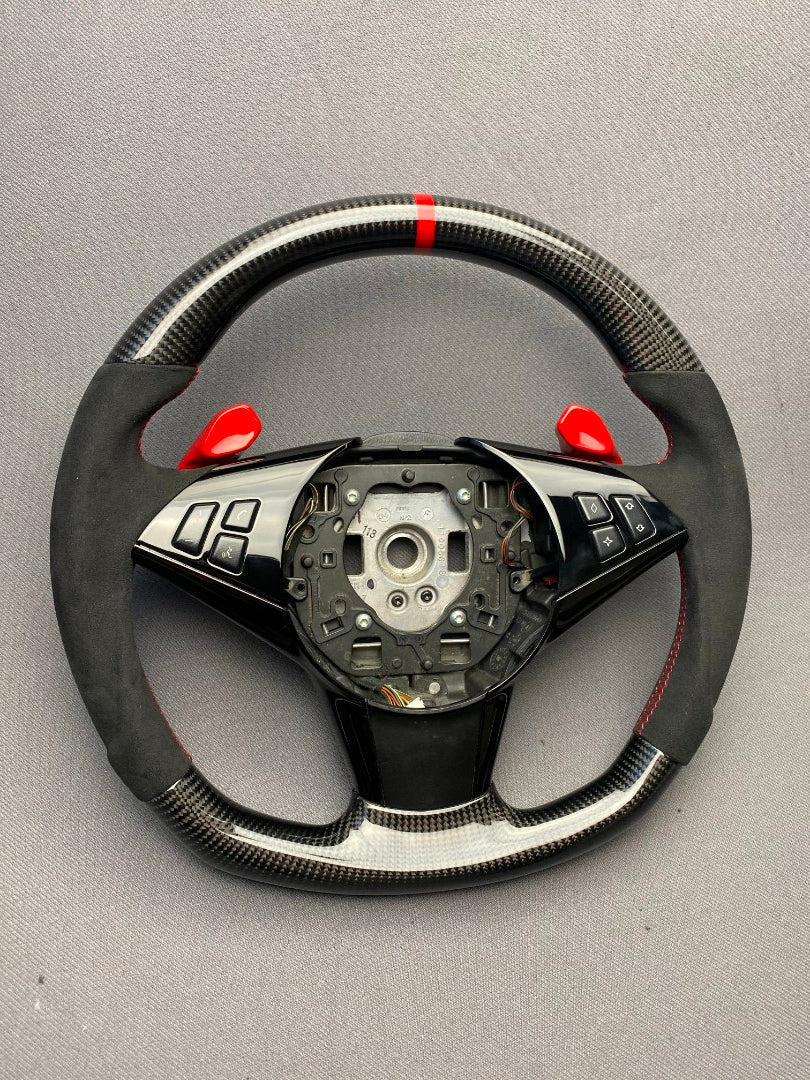 BMW E60 E63 E61 Steering Wheel Carbon Alcantara - Custom Class