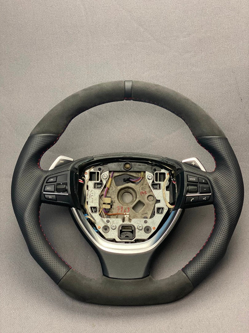 BMW F10 F01 Steering Wheel Alcantara Carbon - Custom Class