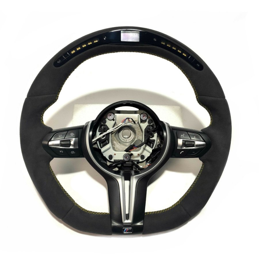 BMW F15 F30 M Style Steering Wheel Alcantara Flat Bottom with LEDs - Custom Class
