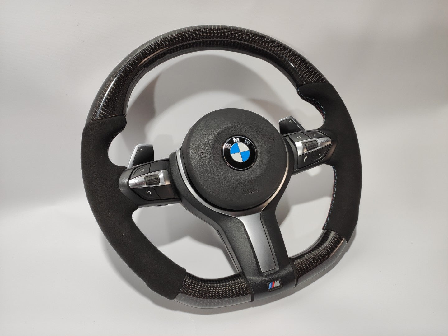 BMW F30 F15 F16 Steering Wheel Carbon Alcantara - Custom Class