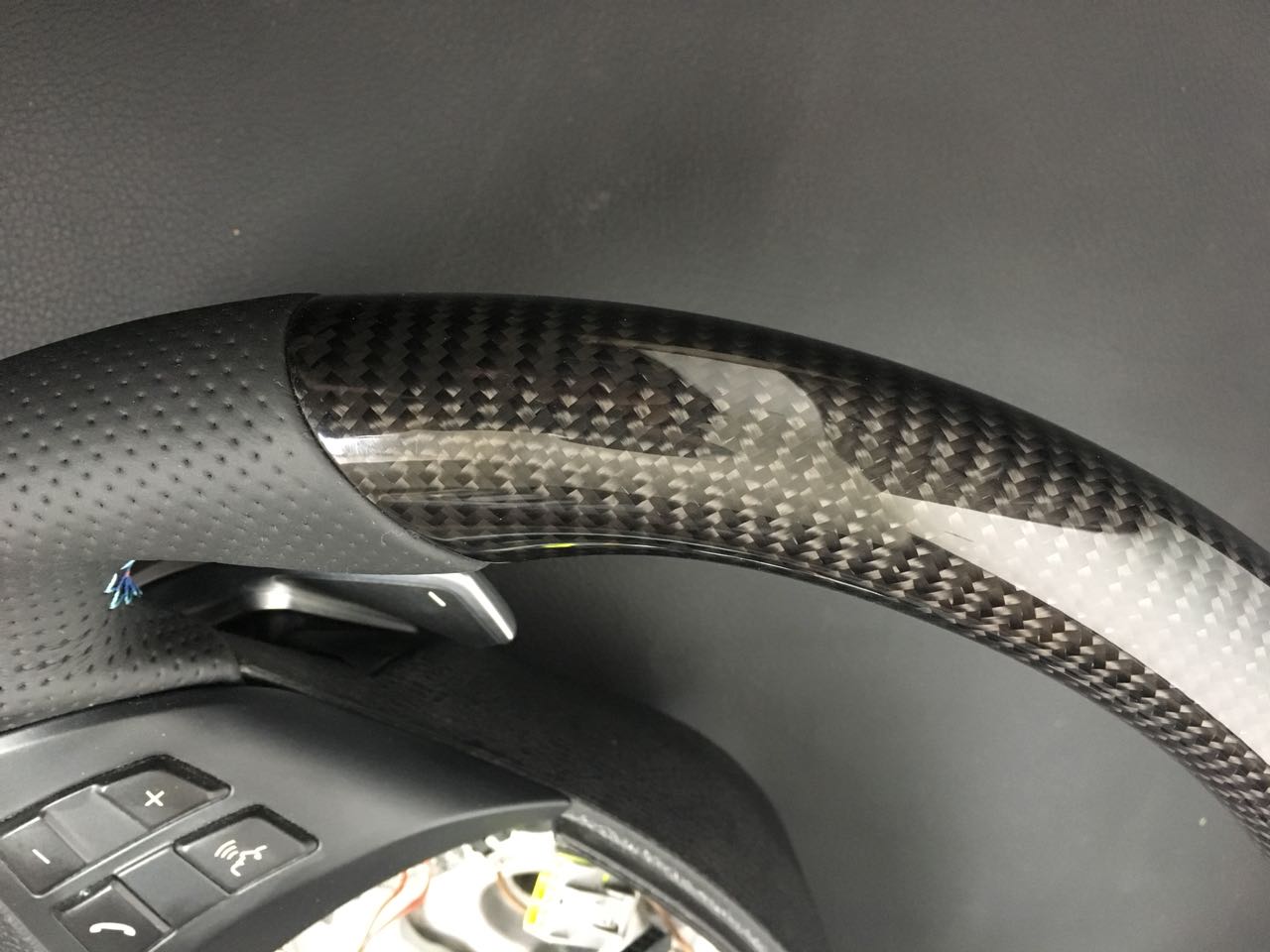 BMW F30 F15 F16 Steering Wheel Carbon Alcantara - Custom Class