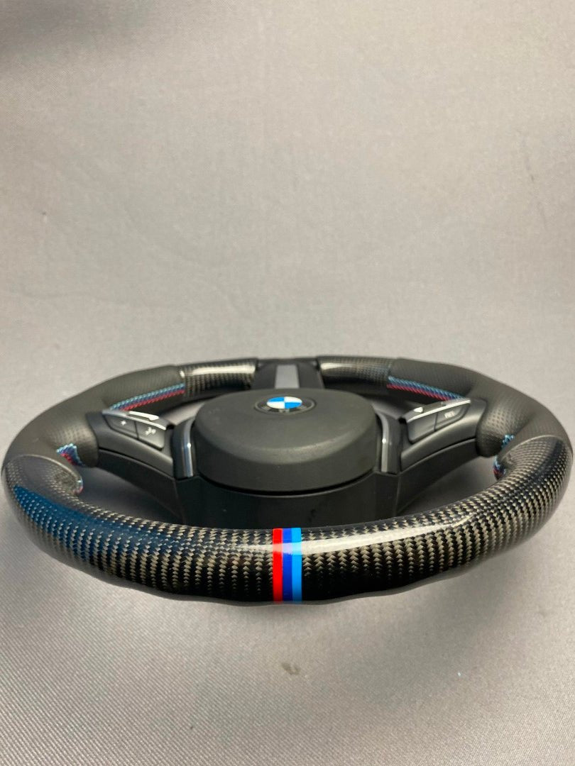 BMW F30 F20 F22 F32 F33 X5 F15 X6 F16 Steering Wheel Carbon Leather - Custom Class