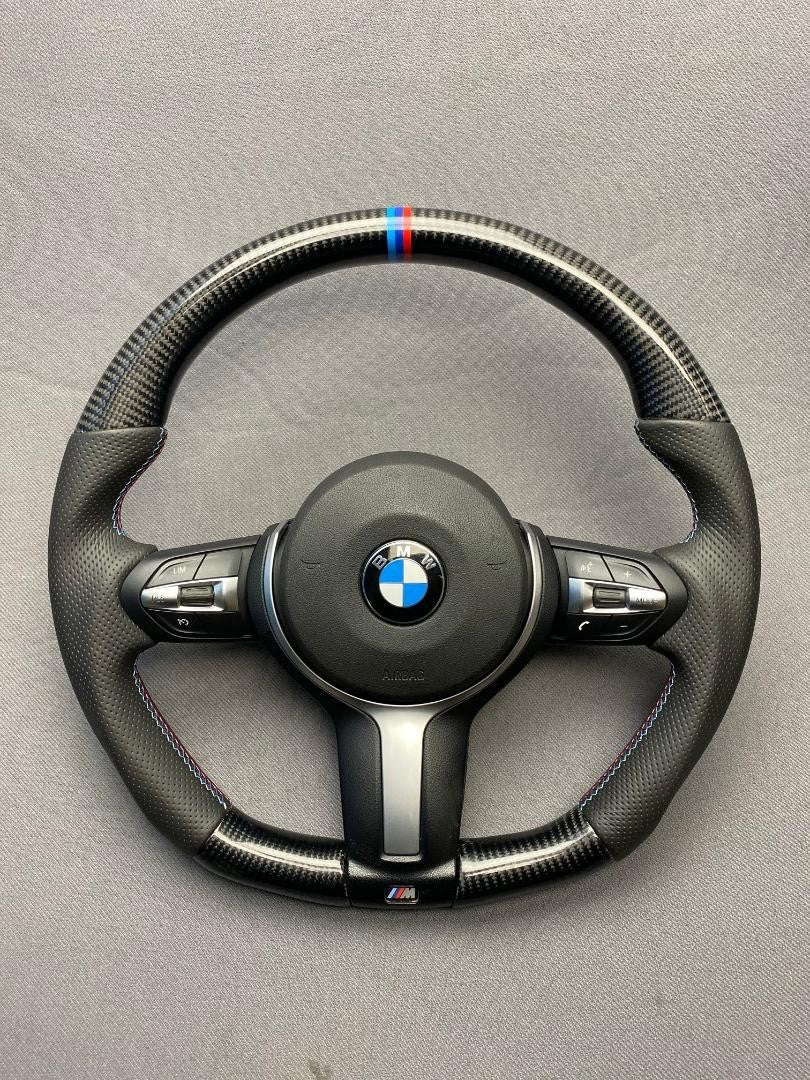 BMW F30 F20 F22 F32 F33 X5 F15 X6 F16 Steering Wheel Carbon Leather - Custom Class