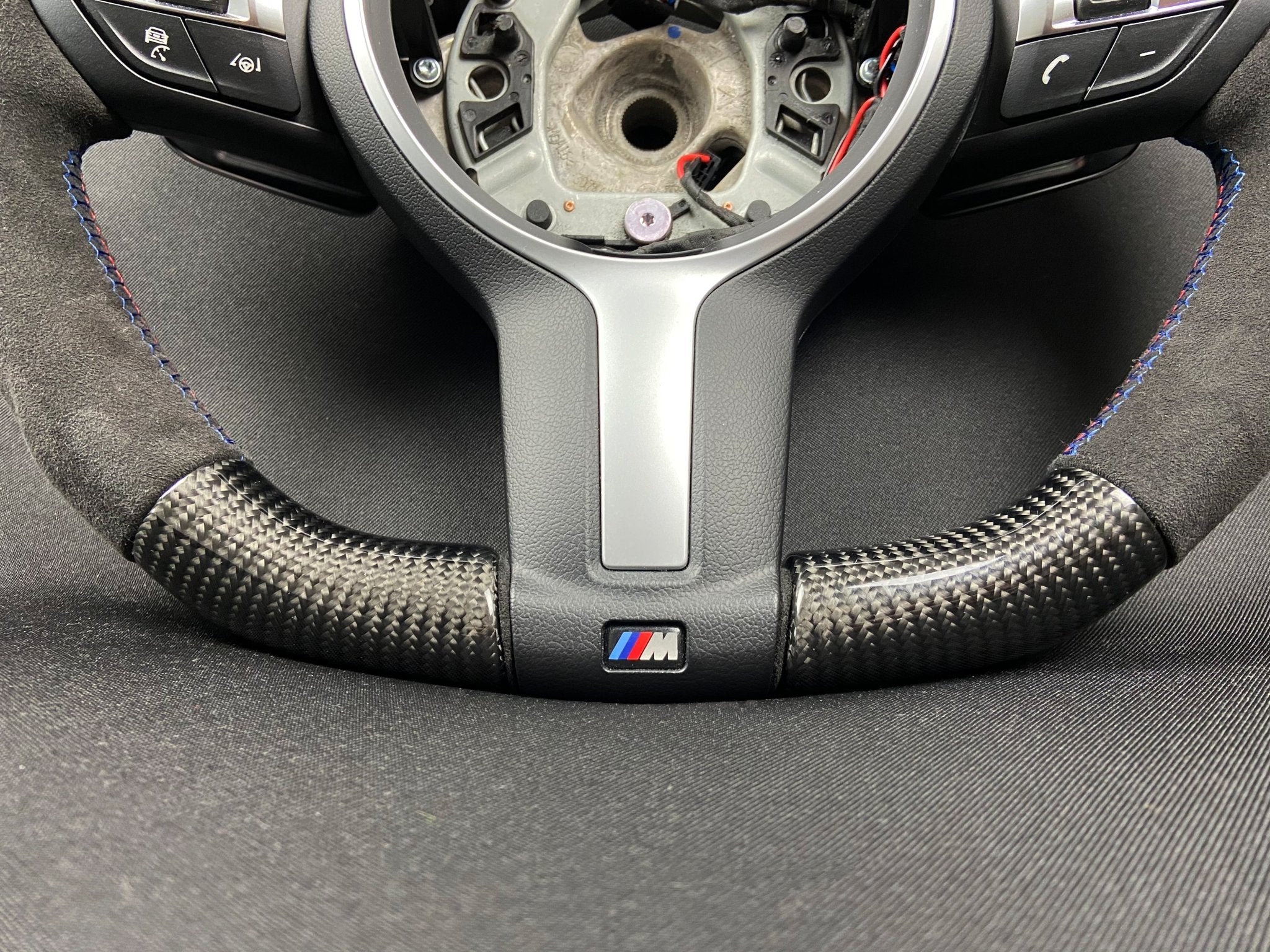 BMW F30 F31 F32 3 F15 Series Steering Wheel Carbon Fiber Alcantara M Performance - Custom Class