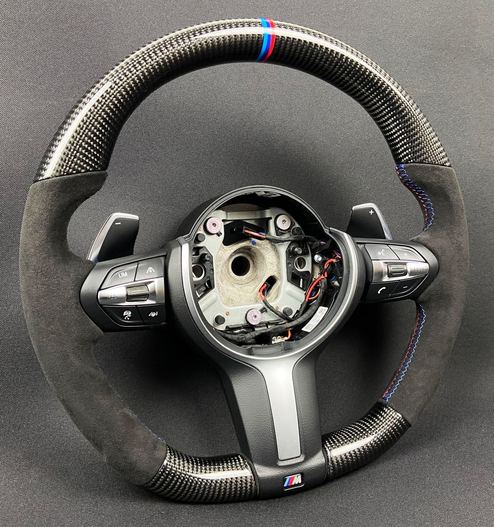 BMW F30 F31 F32 3 F15 Series Steering Wheel Carbon Fiber Alcantara M Performance - Custom Class