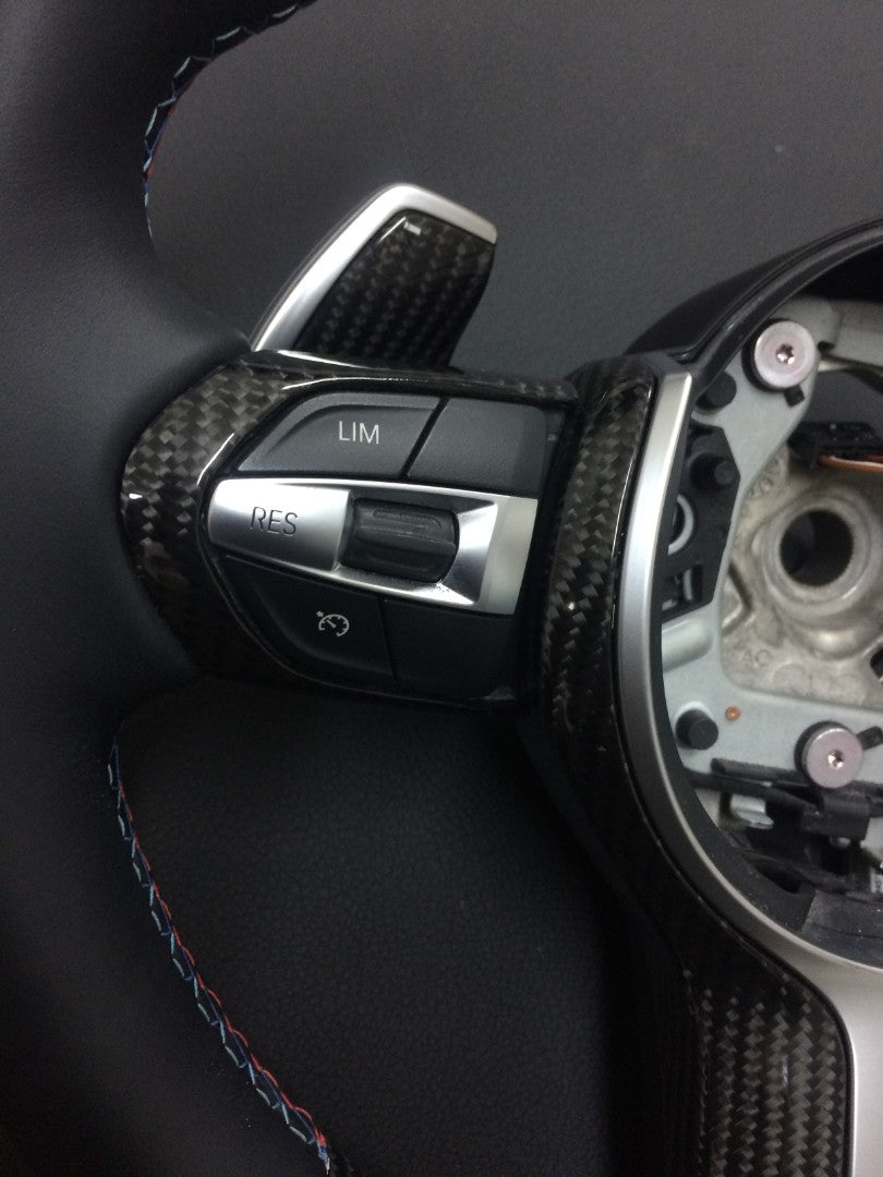 BMW F30 F31 F32 F35 F15 X5 F16 X6 F20 Steering Wheel Carbon Leather - Custom Class