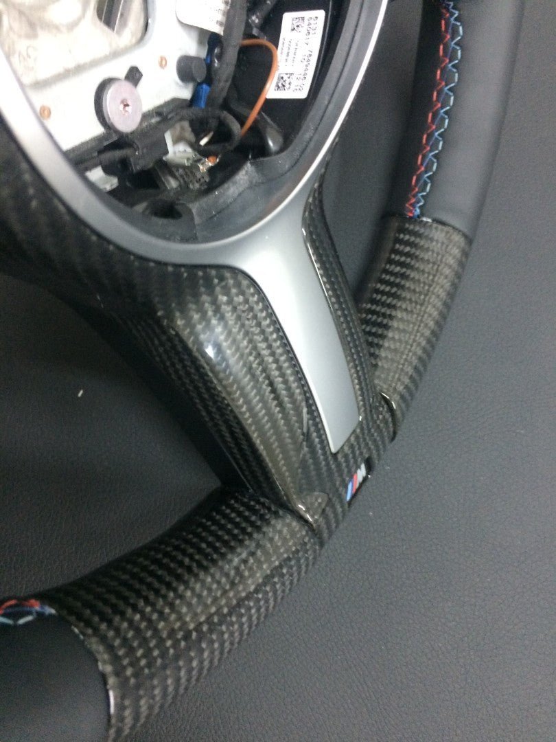 BMW F30 F31 F32 F35 F15 X5 F16 X6 F20 Steering Wheel Carbon Leather - Custom Class