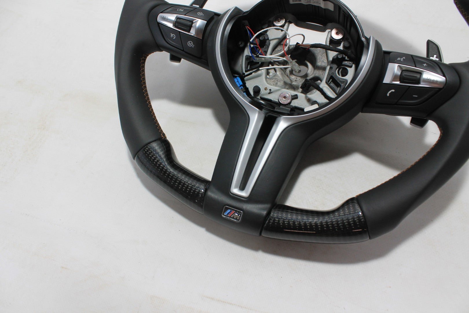 BMW F80 F81 F82 F83 F85 F86 M3 M4 M2 X5m X6m Steering Wheel Carbon Leather with LED panel - Custom Class
