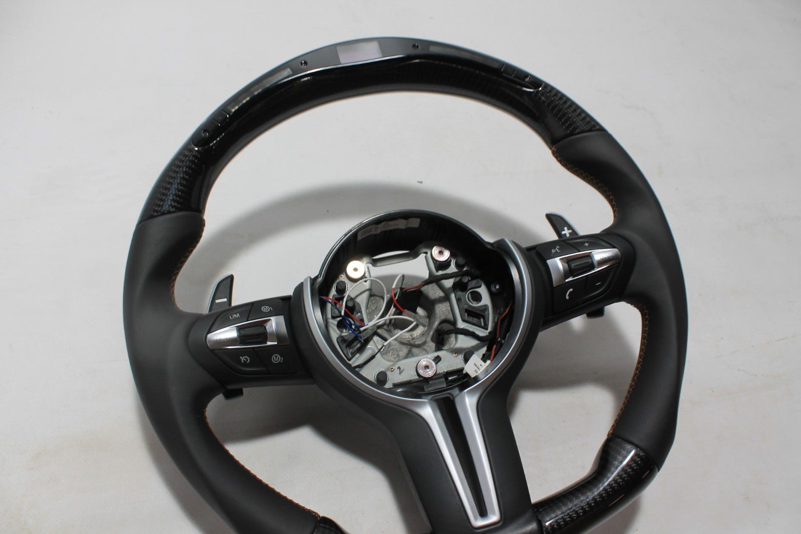 BMW F80 F81 F82 F83 F85 F86 M3 M4 M2 X5m X6m Steering Wheel Carbon Leather with LED panel - Custom Class