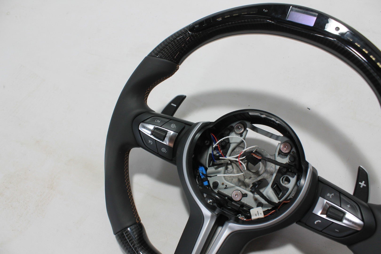 BMW F80 F81 F82 F83 F85 F86 M3 M4 M2 X5m X6m Steering Wheel Carbon Leather with LED panel - Custom Class