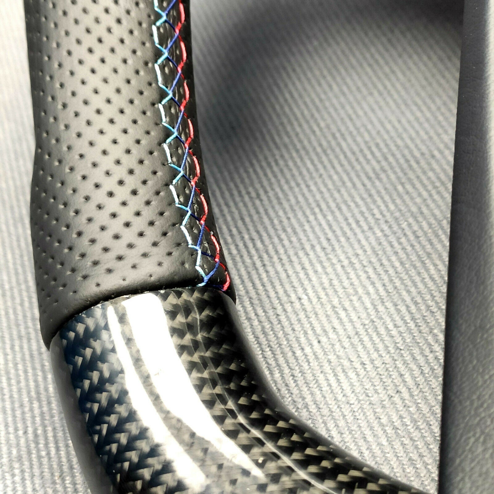 BMW G20 G30 G31 G01 G02 Steering Wheel Carbon Fiber Leather Flat Bottom - Custom Class