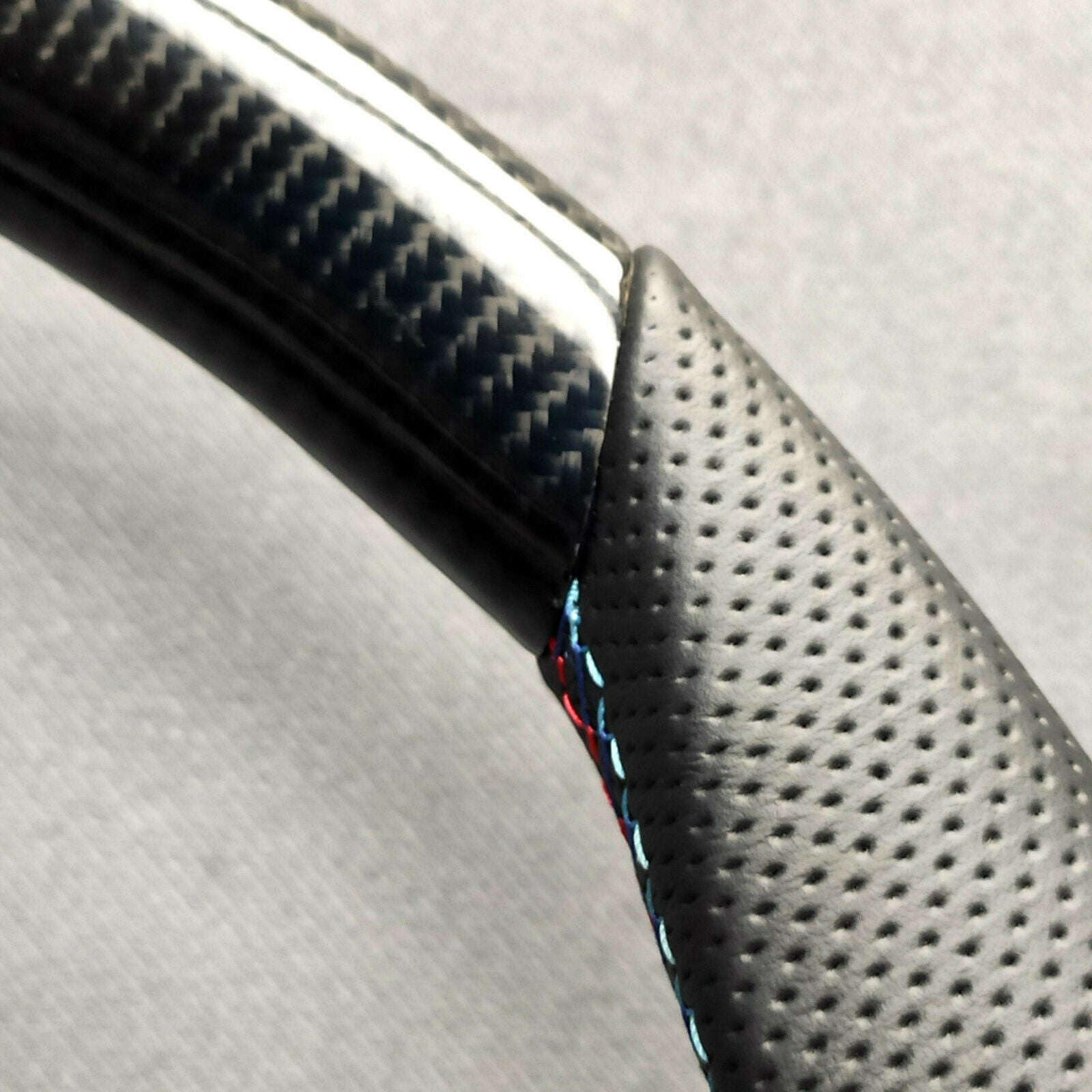 BMW G20 G30 G31 G01 G02 Steering Wheel Carbon Fiber Leather Flat Bottom - Custom Class