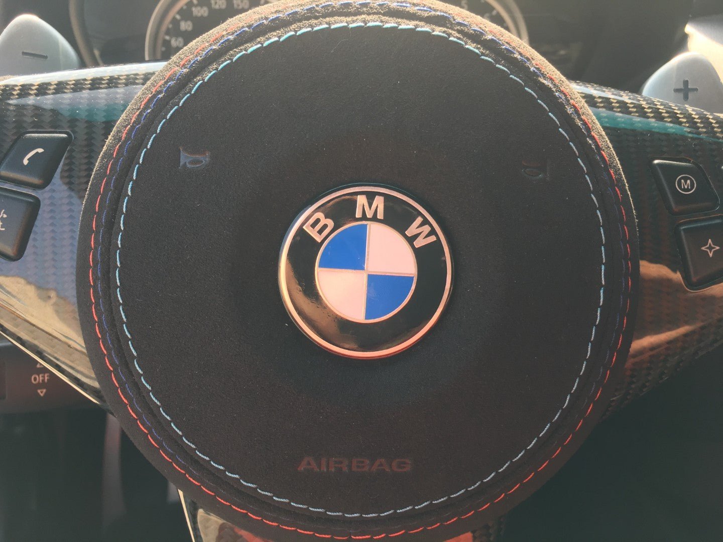 BMW M6 E63 M5 E60 Steering Wheel Carbon Alcantara - Custom Class