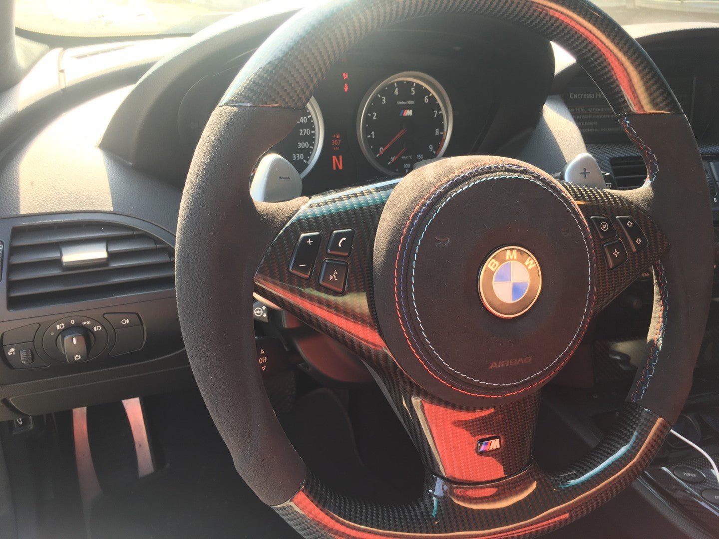 BMW M6 E63 M5 E60 Steering Wheel Carbon Alcantara - Custom Class