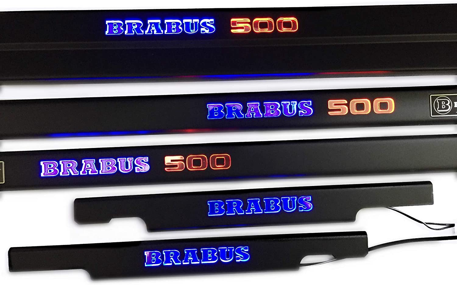 Brabus 500 LED Illuminated Door Sills 4 or 5 pcs for Mercedes-Benz G-Class W463 - Custom Class