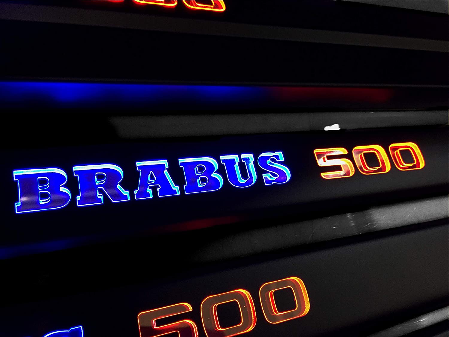 Brabus 500 LED Illuminated Door Sills 4 or 5 pcs for Mercedes-Benz G-Class W463 - Custom Class