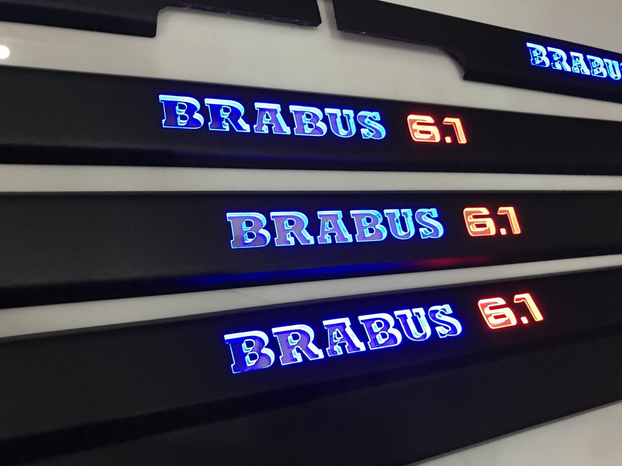 Brabus 6.1 LED Illuminated Door Sills 4 or 5 pcs for Mercedes-Benz G-Class W463 - Custom Class