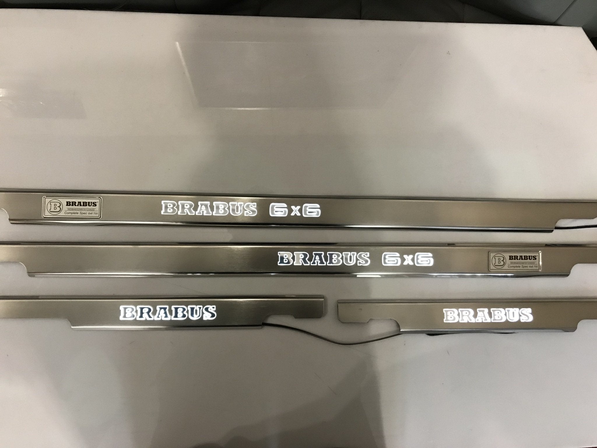 Brabus 6x6 LED Illuminated Door Sills 4 or 5 pcs for Mercedes-Benz G-Class W463 - Custom Class