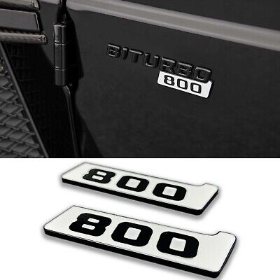 Brabus 700 800 900 XLP superwhite carbon metal emblems logo badges set for Mercedes-Benz W463 W463A - Custom Class