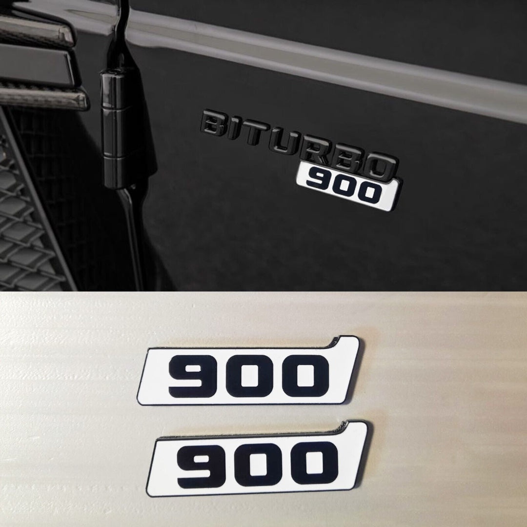 Brabus 700 800 900 XLP superwhite carbon metal emblems logo badges set for Mercedes-Benz W463 W463A - Custom Class