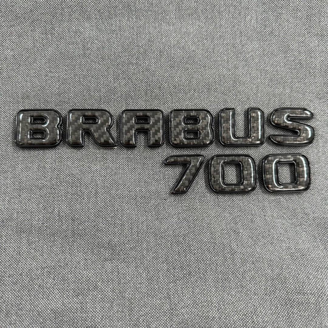 Brabus 700 emblem logo BLACK metal with carbon for Mercedes-Benz W463A W465 G-Class - Custom Class
