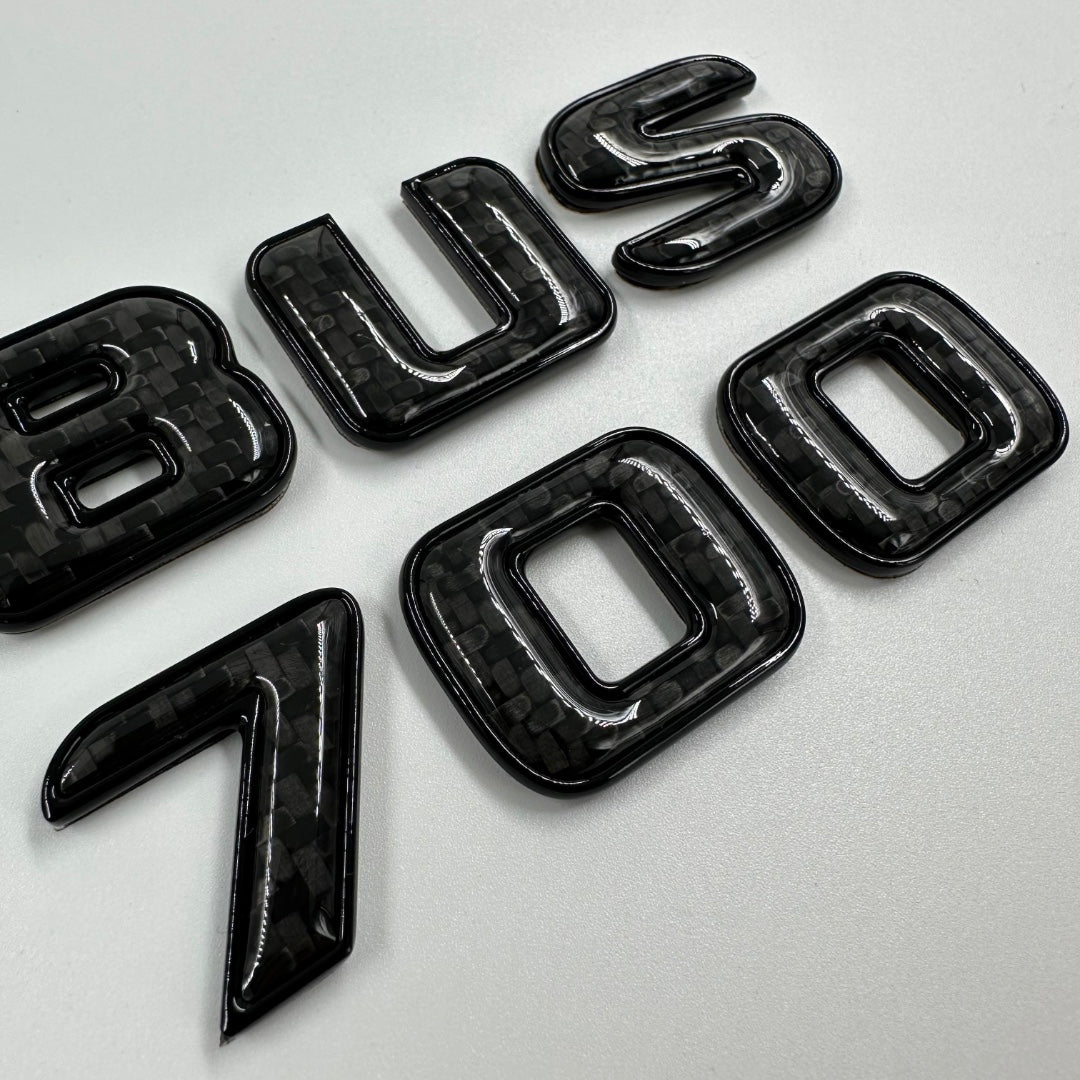 Brabus 700 emblem logo BLACK metal with carbon for Mercedes-Benz W463A W465 G-Class - Custom Class