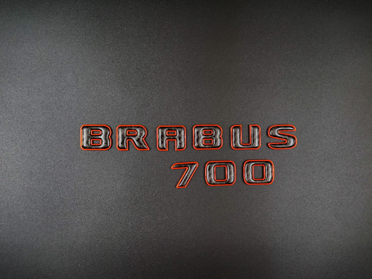 Brabus 700 emblem logo orange metal with carbon for Mercedes-Benz W463 W463A W464 G-Class - Custom Class