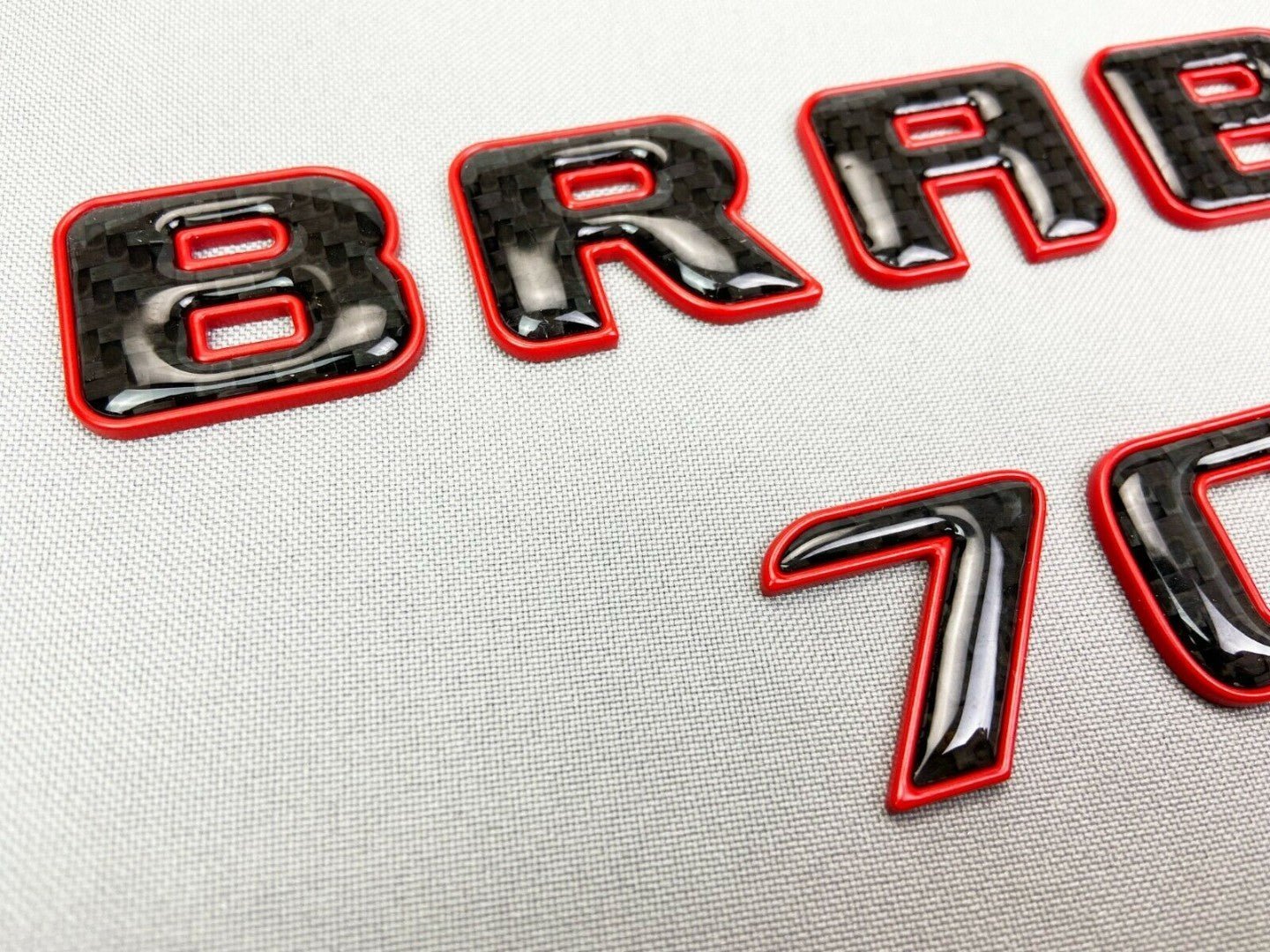 Brabus 700 emblem logo red metal with carbon for Mercedes-Benz W463 W463A W465 G-Class - Custom Class