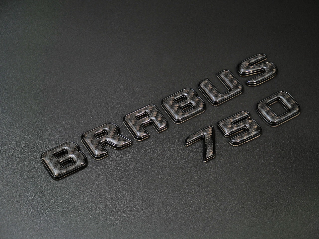 Brabus 750 emblem logo BLACK metal with carbon for Mercedes-Benz W463 W463A W465 G-Wagon, AMG SL 63 - Custom Class