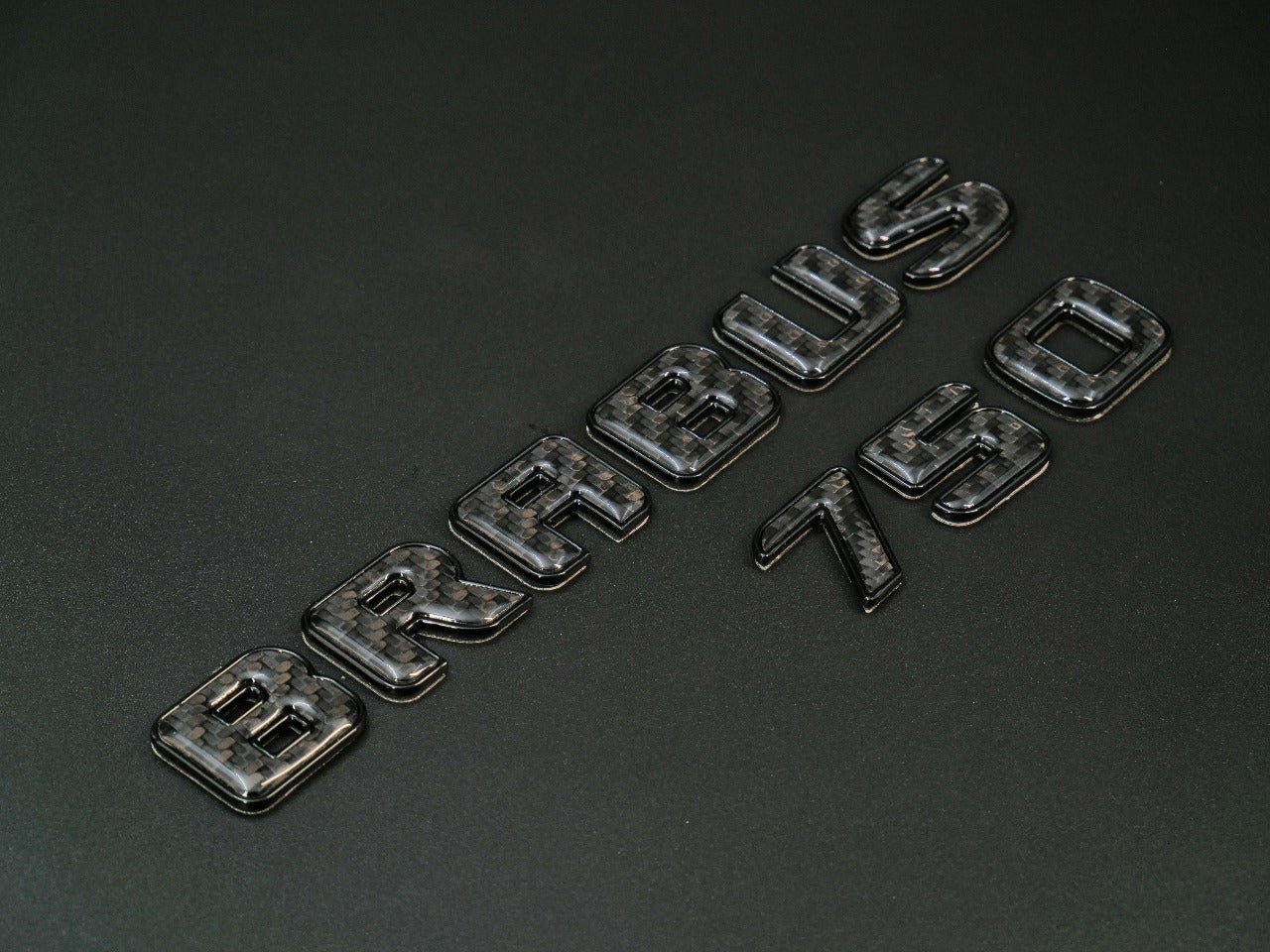 Brabus 750 emblem logo BLACK metal with carbon for Mercedes-Benz W463 W463A W465 G-Wagon, AMG SL 63 - Custom Class
