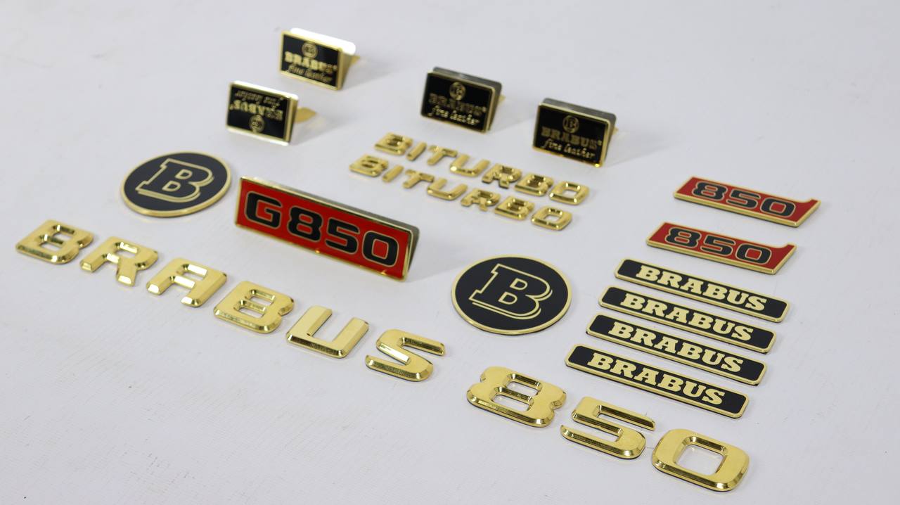 Brabus 850 golden badges stickers emblems logo set for Mercedes-Benz W463 G-Class