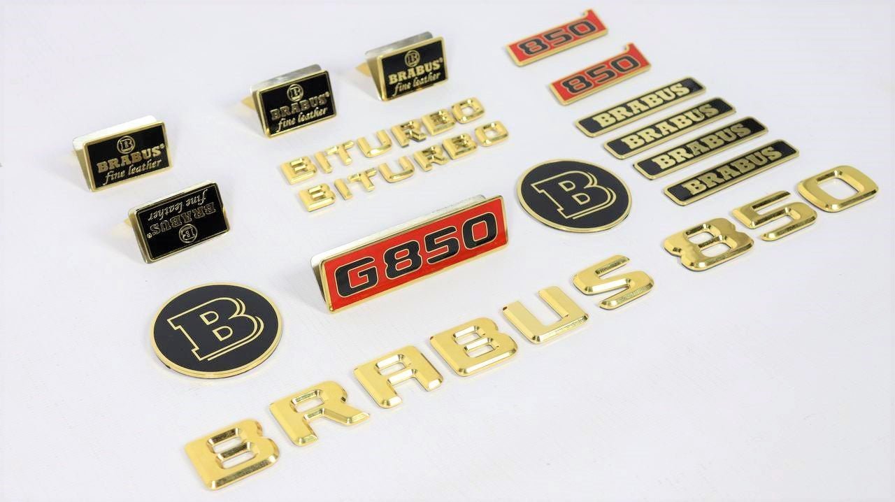 Brabus 850 golden badges stickers emblems logo set for Mercedes-Benz W463 G-Class - Custom Class