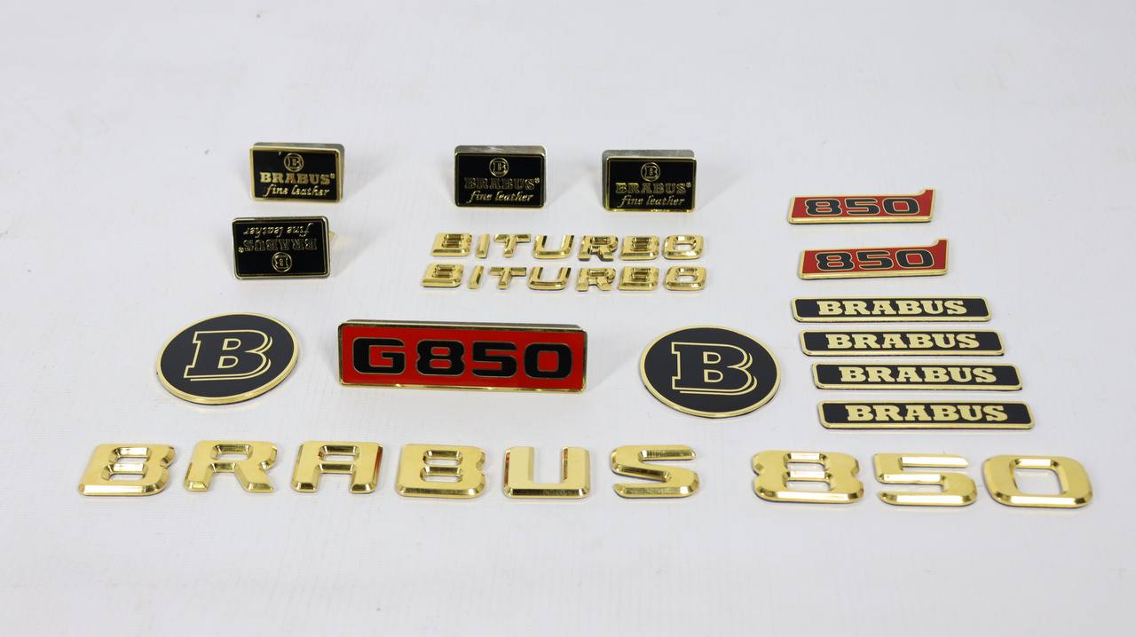Brabus 850 golden badges stickers emblems logo set for Mercedes-Benz W463 G-Class - Custom Class