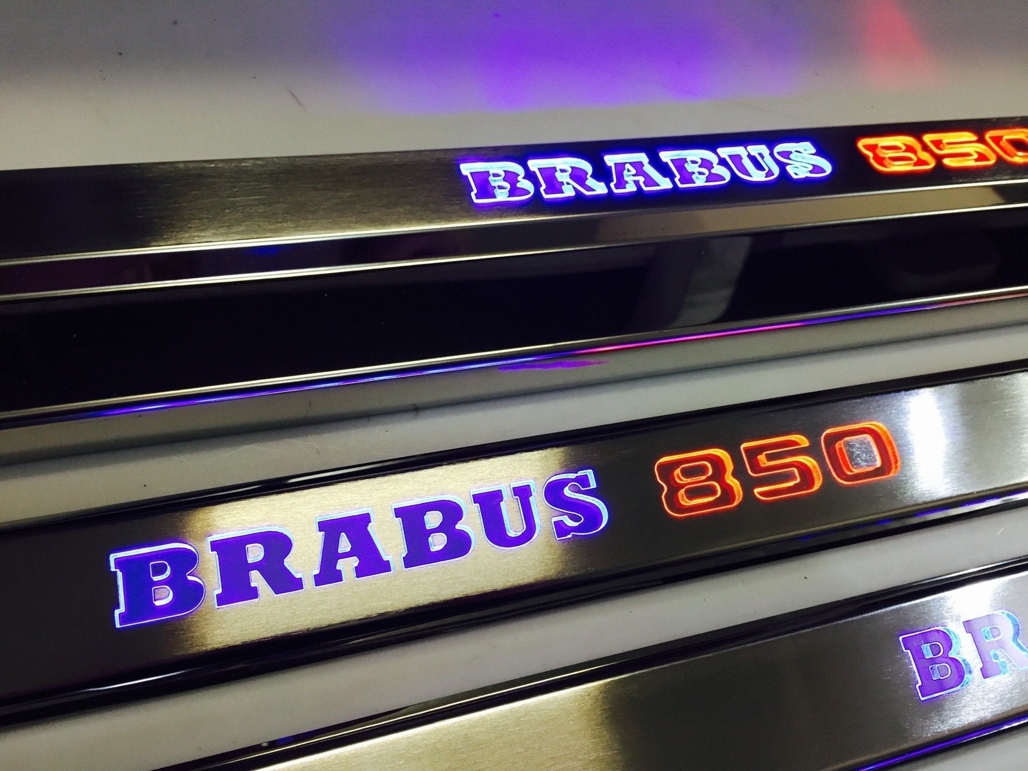 Brabus 850 LED Illuminated Door Sills 4 or 5 pcs for Mercedes-Benz G-Class W463 - Custom Class